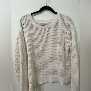 Lucky Brand Women's Cream Open-Knit Sweater